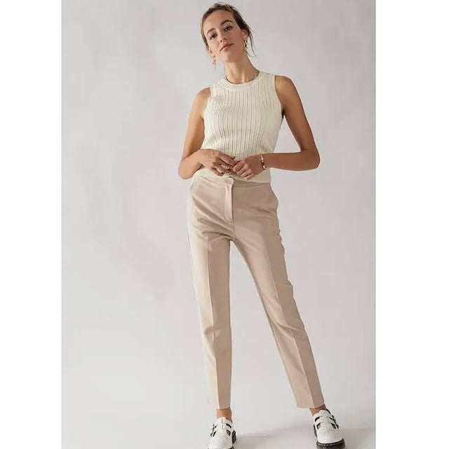 Guess Alisha Long Pants - Blanc/Gold Beige – La Dee Dah Boutique